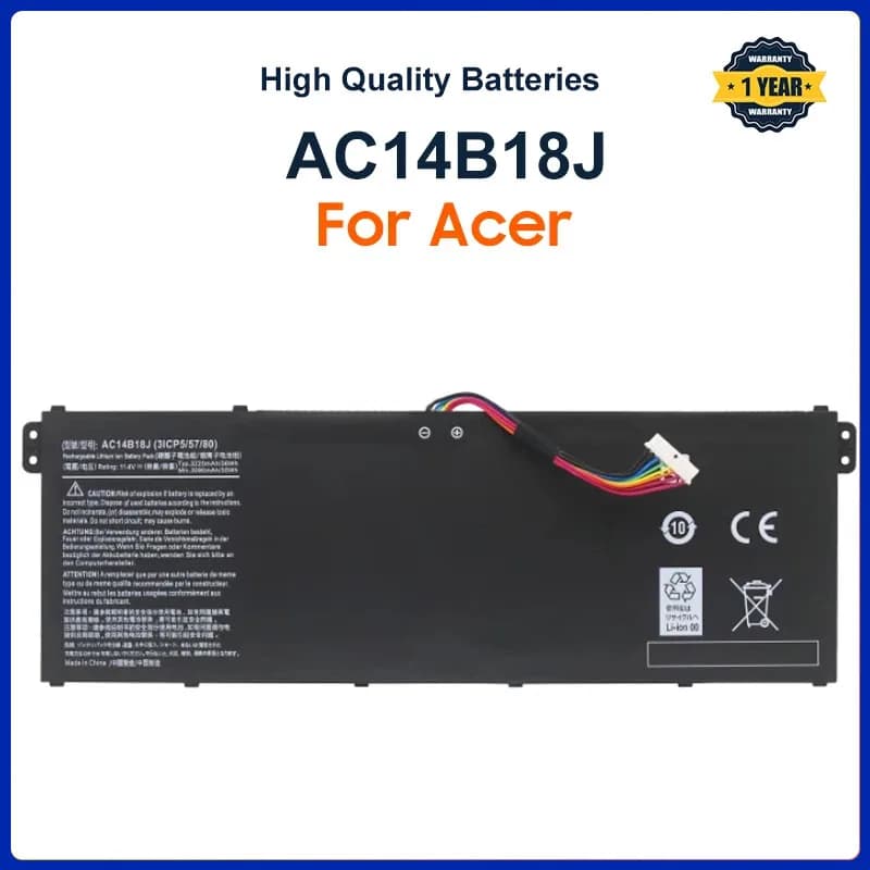 AC14B18J AC14B13J Laptop Battery for Acer Aspire E3-111 E3-112 E3-112M ES1-531 MS2394 B115-MP EX2519 N15Q3 N15W4 11.4V