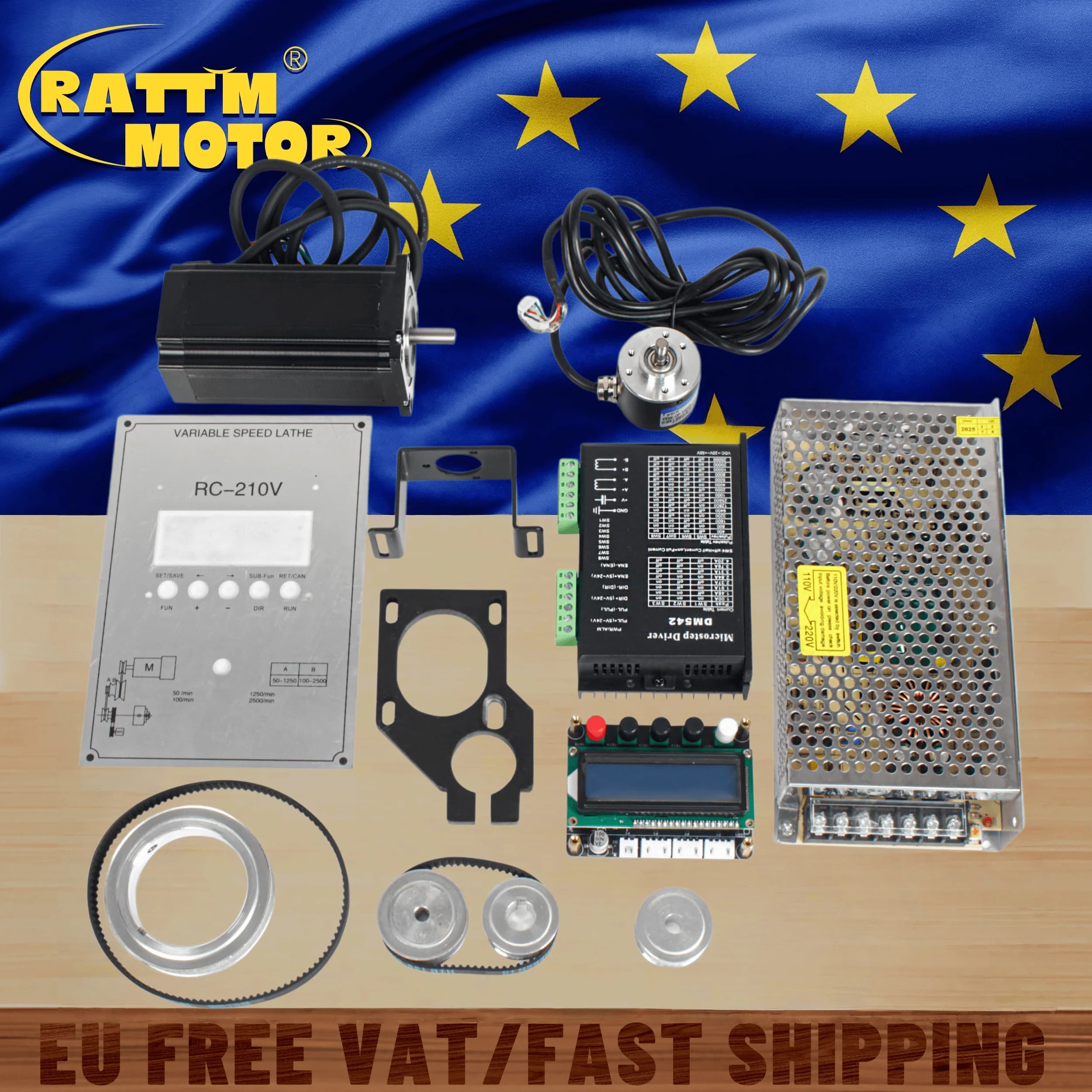 【EU Free VAT】 Lathe Electronic Leadscrew Electronic Guitar self-tapping Controller Kit for Lathe CD-210V WM210V