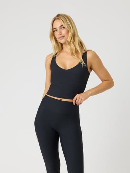 Björn Borg Studio Ribbed V-neck Top Black, S