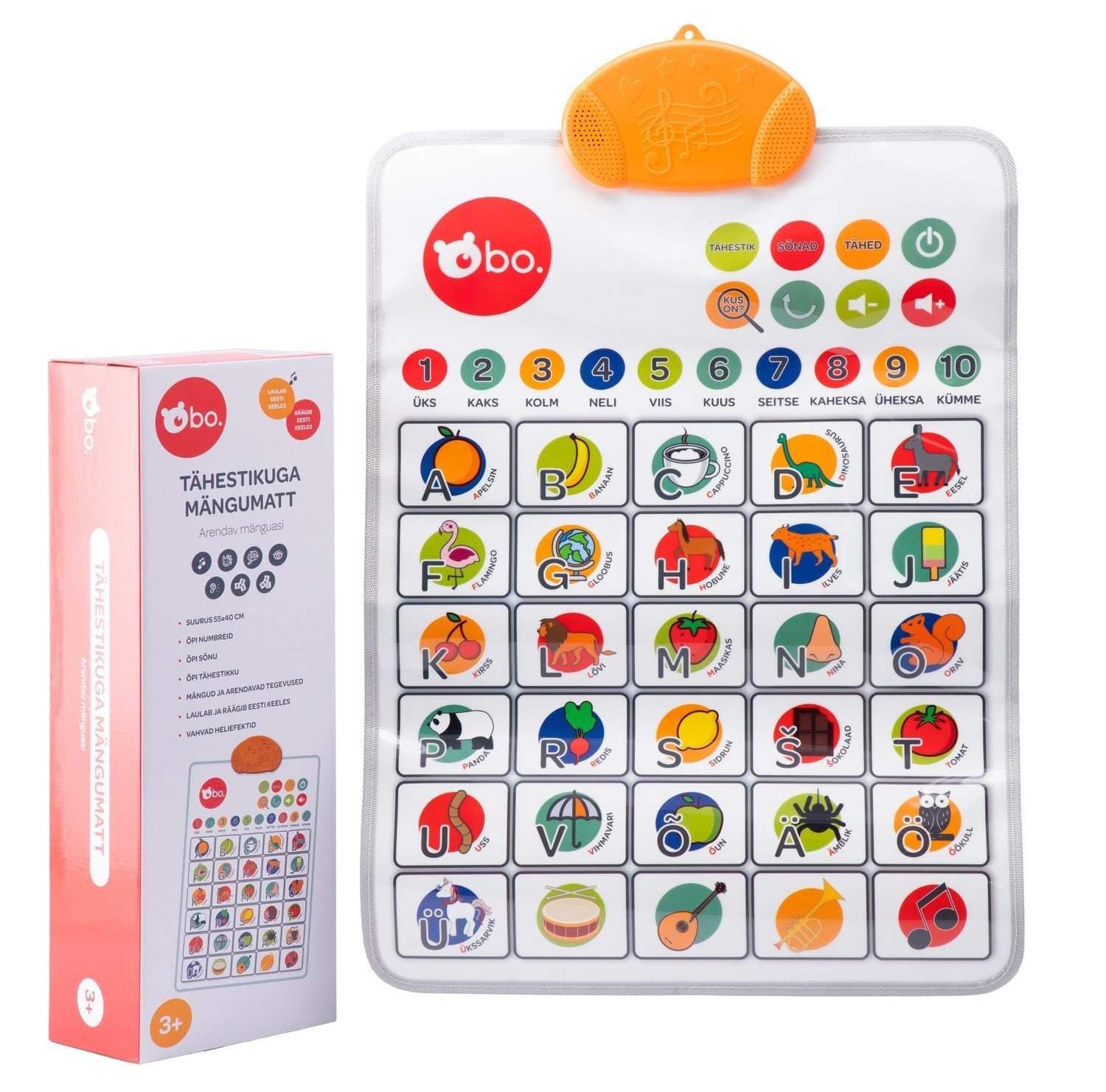 Alphabet Playmat Opetuslelu lapsille, Viron kieli