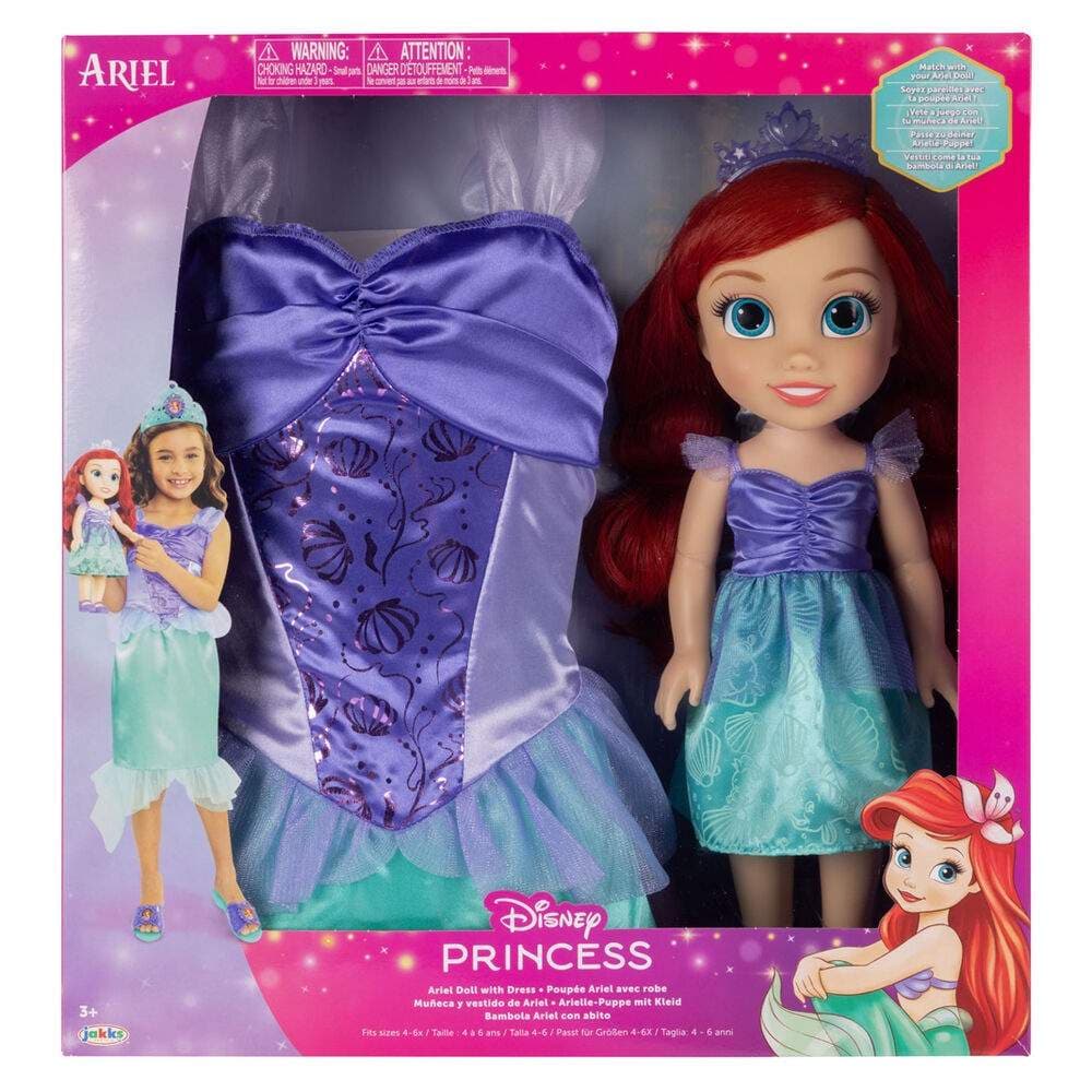 Disney Pieni merenneito Ariel-nukke + asu 38cm