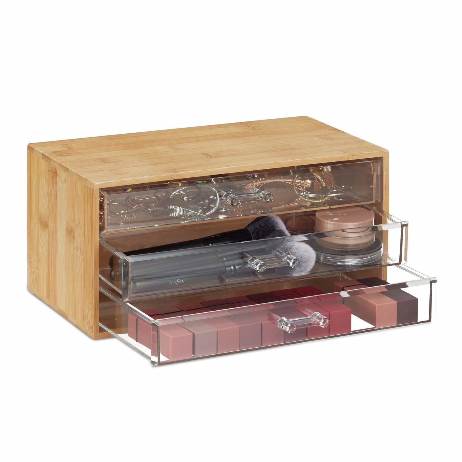 Bamboo Makeup Organizer