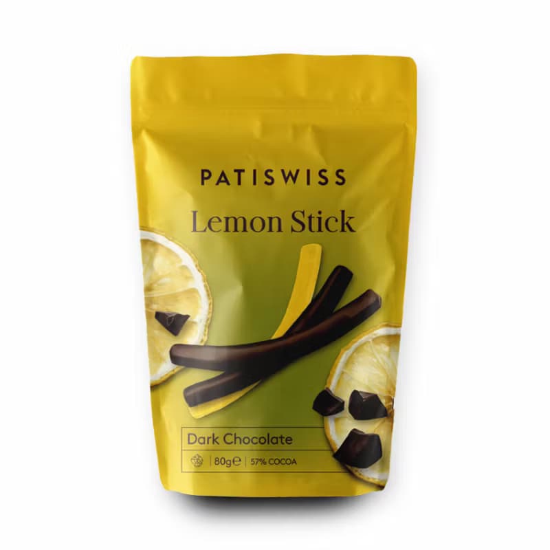 Patislove Mörk Choklad dragé Citron Pinnar