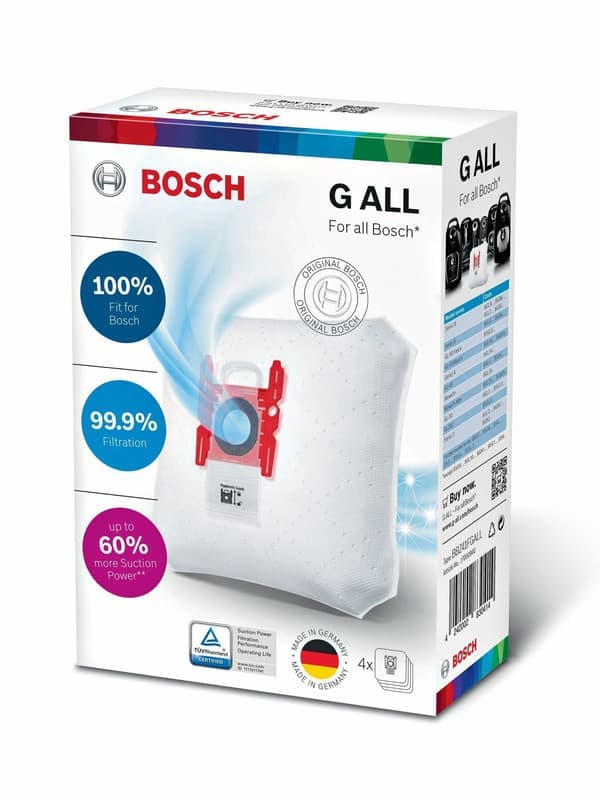 Bosch PowerProtect G ALL pölynimuripussit - 4 kpl