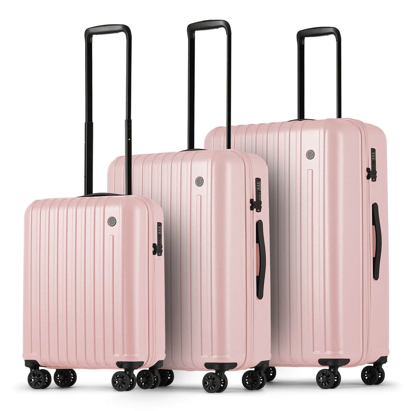 Matkalaukkut kaikki 3 kokoa - Printisso Urbane Soft Pink, Laukkusetti