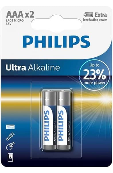 Philips Ultra Alkaline AAA 2-pack Patterit AAA