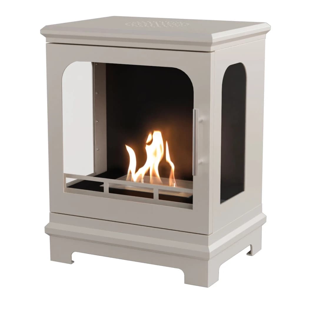 ScandiFlames Honolulu helmenvaalea - Vapaasti seisova bioetanolitakka - 5 tunnin paloaika - 1,6 kW lämmitysteho