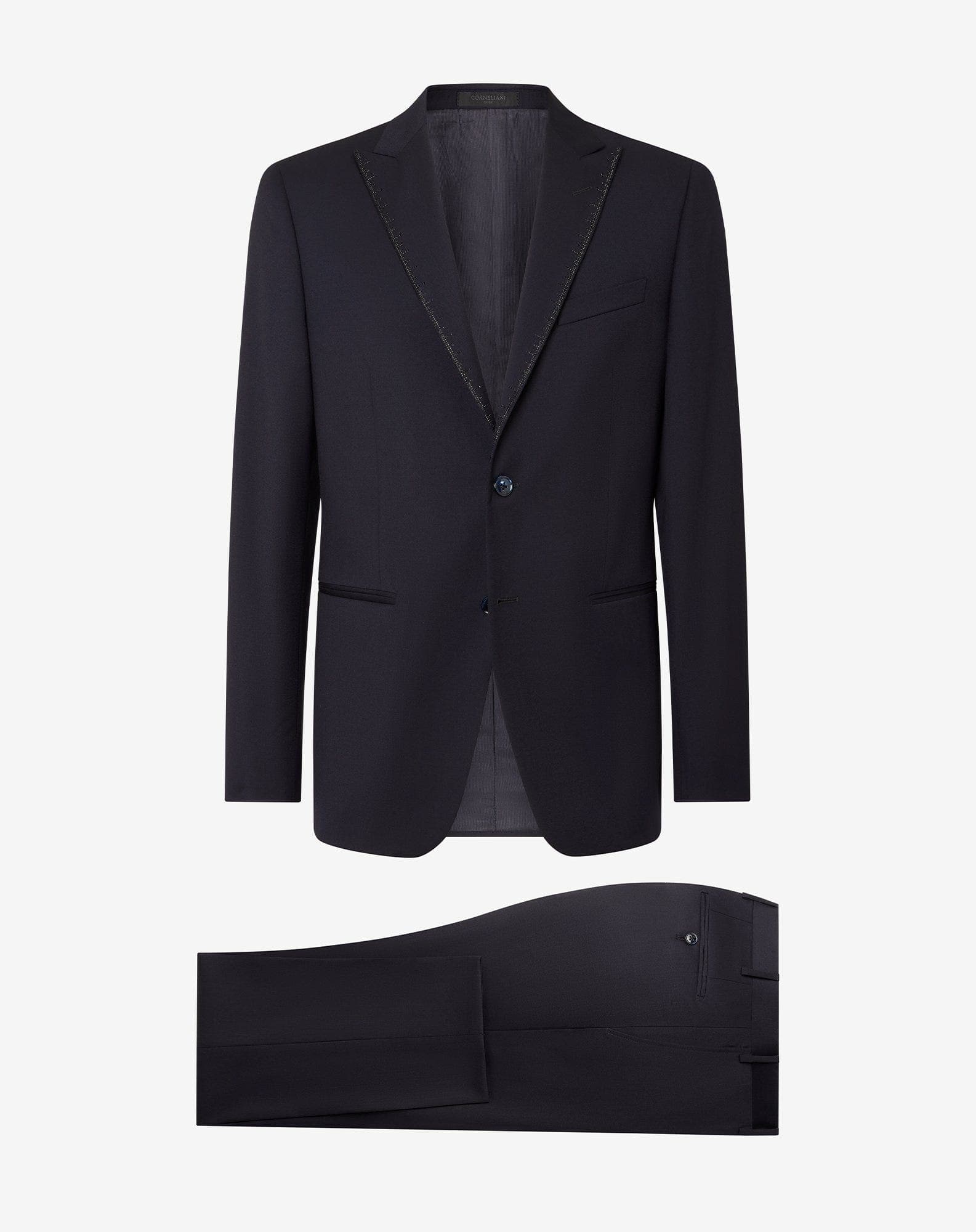 Navy blue pure wool tuxedo