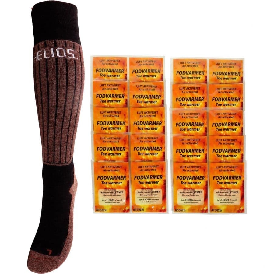 Accezzi Jalkojen lämmitin/Helios Merino One 60 setti, unisex, ruskea