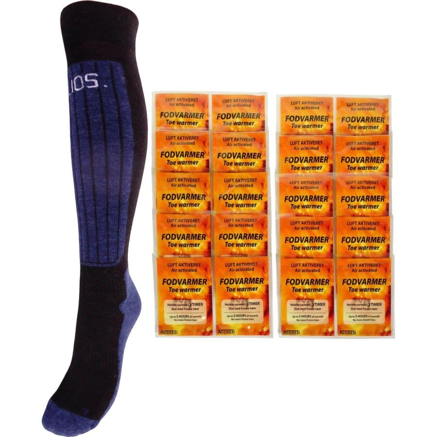 Accezzi Jalkojen lämmitin/Helios Merino One 60 setti, unisex, navy