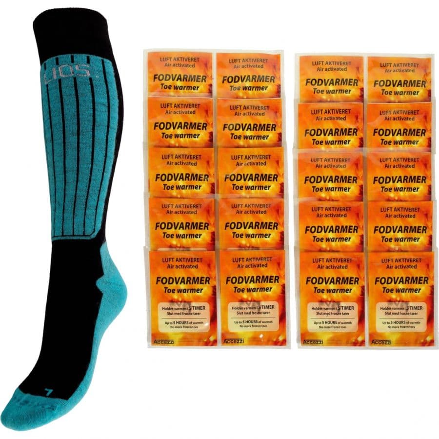 Accezzi jalkojenlämmitin/Helios Merino One 60 setti, unisex, vaaleansininen