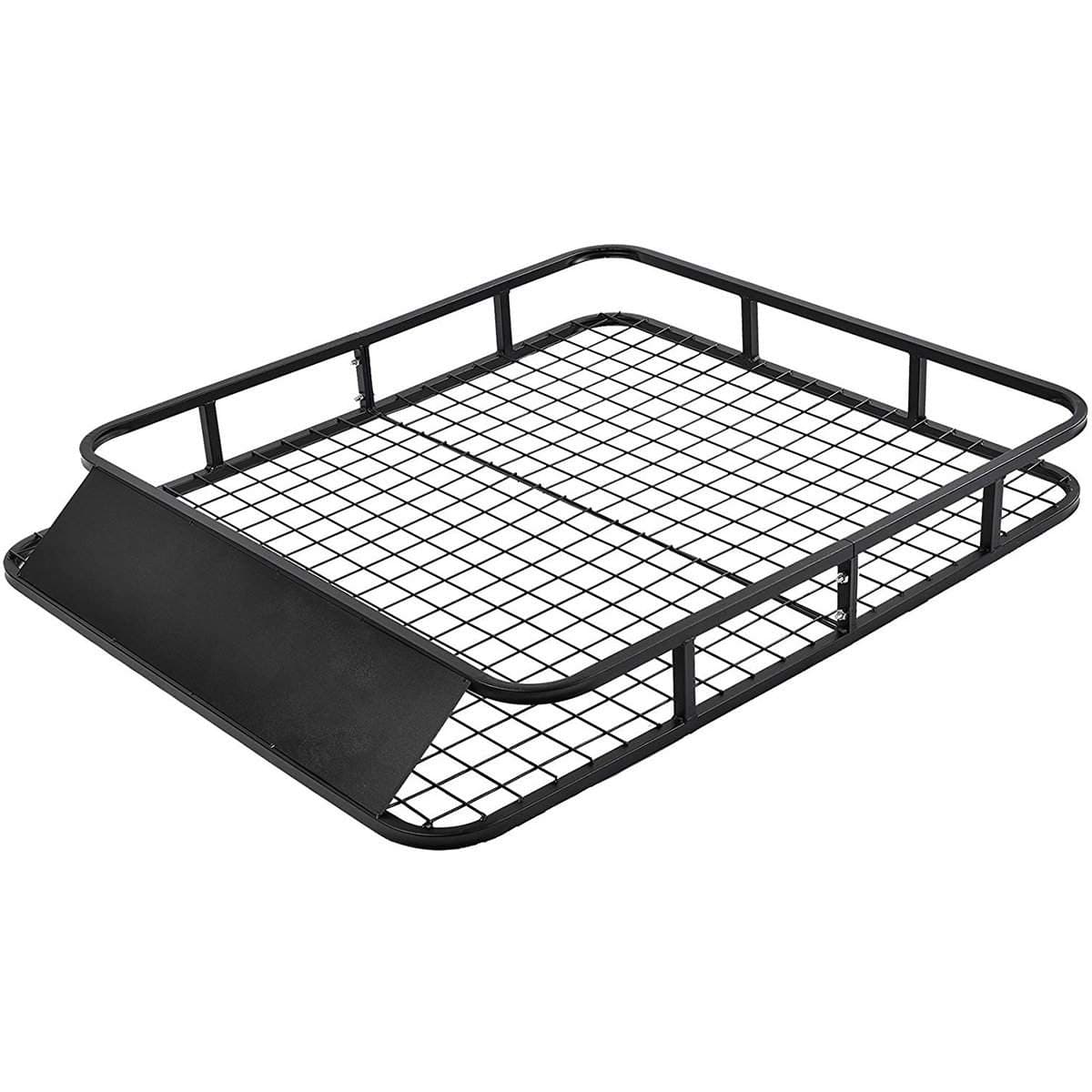 Universaali kattoteline auton tavaratelineen kattokori teräksestä 122,5 x 102 x 15 cm musta