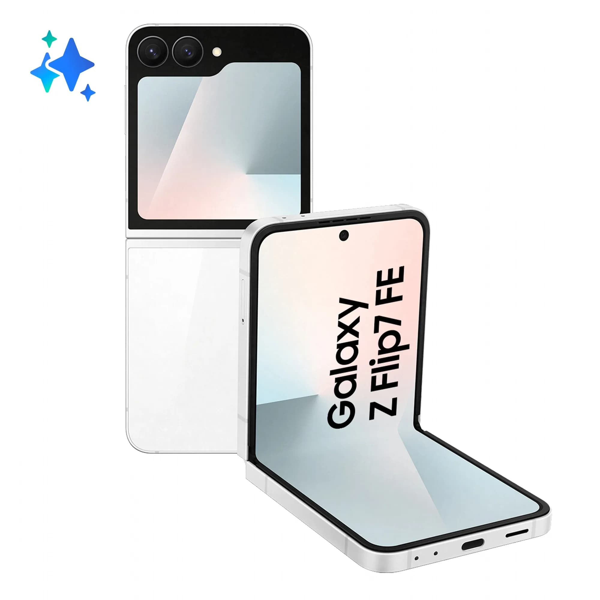 Samsung Galaxy Z Flip7 FE 8/256 Gt -puhelin, valkoinen