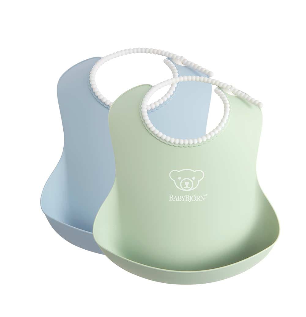 BabyBjörn ruokalappu 2-pack vaaleanvihreä/vaaleansininen